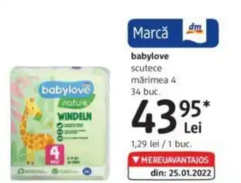 DM babylove scutece mărimea 4 34 buc. Ofertă