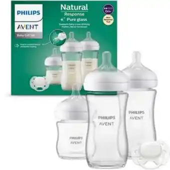 Set philips avent natural response scd878/11: biberon 120ml + 2 biberoane 240ml + suzeta, flux lent, 0 luni+, multicolor