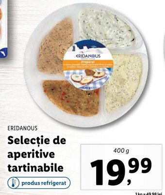 Lidl ERIDANOUS Selecție de aperitive tartinabile 400g Ofertă