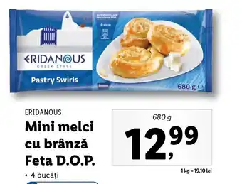 Lidl ERIDANOUS Mini melci cu brânză Feta D.O.P.  680g Ofertă