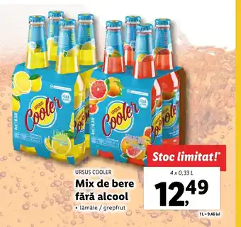 Lidl URSUS COOLER Mix de bere fără alcool 4x0.33l Ofertă