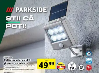 Lidl LIVARNO home Reflector solar cu LED şi senzor de mişcare 1 buc Ofertă