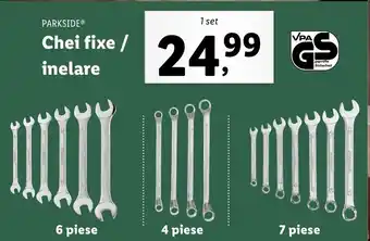 PARKSIDE Chei fixe / inelare 1 set