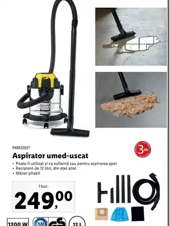 PARKSIDE Aspirator umed-uscat 1200w 1buc