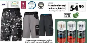 Lidl PARKSIDE Pantaloni scurţi de lucru, bărbați 1per Ofertă
