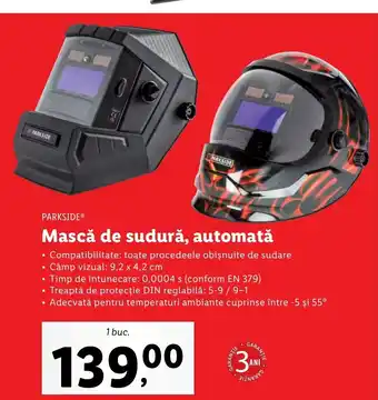 PARKSIDE Mască de sudură, automată 1 buc.