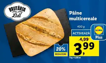 Lidl BRUTARIA Lidl Pâine multicereale 400g Ofertă