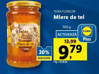 Lidl TAINA FLORILOR Miere de tei 500g Ofertă