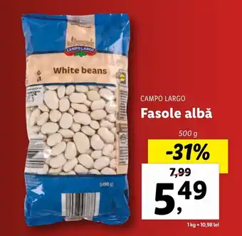 CAMPO LARGO Fasole albă 500g