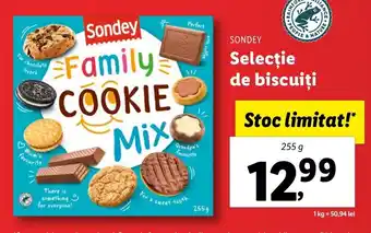 Lidl SONDEY Selecție de biscuiţi 255g Ofertă