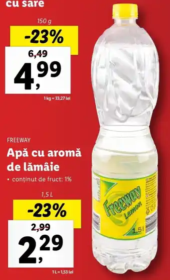 FREEWAY Apă cu aromă de lămâie 1.5l
