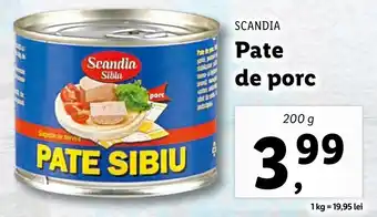 Lidl SCANDIA Pate de porc 200g Ofertă