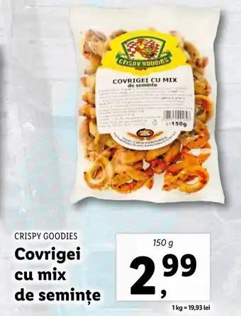 Lidl CRISPY GOODIES Covrigei cu mix de semințe 150g Ofertă
