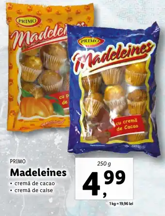 Lidl PRIMO Madeleines 250g Ofertă