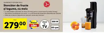 Lidl SILVERCREST® KITCHEN TOOLS Storcător de fructe și legume, cu melc 300w 1 buc. Ofertă