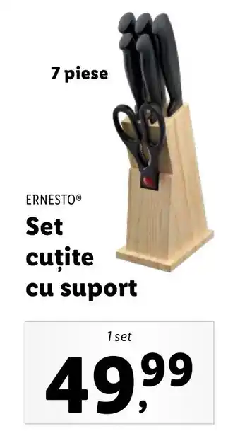Lidl ERNESTOⓇ Set cuţite cu suport 1 set Ofertă