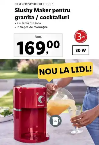 Lidl SILVERCREST® KITCHEN TOOLS Slushy Maker pentru granita / cocktailuri 30w 1 buc. Ofertă