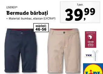 Lidl LIVERGYⓇ Bermude bărbați 1per. Ofertă