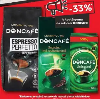 Kaufland DONCAFÉ la toată gama de articole DONCAFE Ofertă