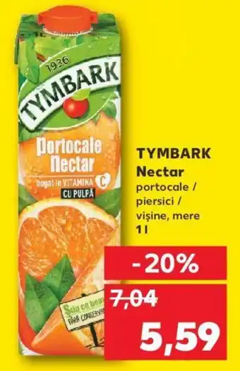 Kaufland TYMBARK Nectar portocale/ piersici / vişine, mere 1l Ofertă