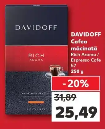 Kaufland DAVIDOFF Cafea măcinată 250g Ofertă