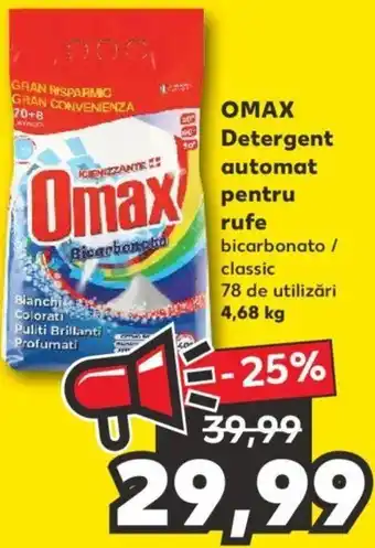 Kaufland OMAX Detergent automat pentru rufe bicarbonato / classic 78 de utilizări 4.68kg Ofertă