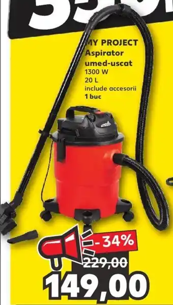 Kaufland MY PROJECT Aspirator umed-uscat 1300 W 20l 1 buc Ofertă