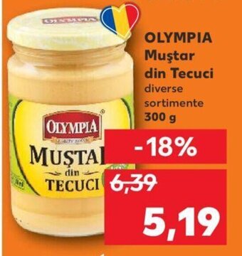 Kaufland OLYMPIA Muştar din Tecuci diverse sortimente 300 g Ofertă
