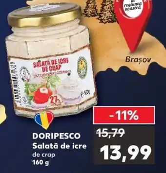 Kaufland DORIPESCO Salată de icre de crap 160 g Ofertă