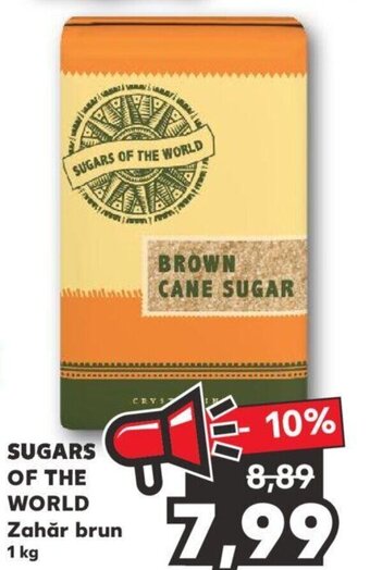 Kaufland SUGARS OF THE WORLD Zahăr brun 1 kg Ofertă