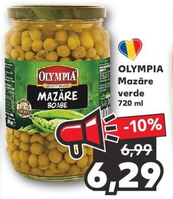 Kaufland OLYMPIA Mazăre verde 720 ml Ofertă