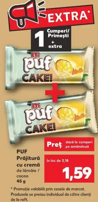 Kaufland PUF Prăjitură cu cremă 45g Ofertă