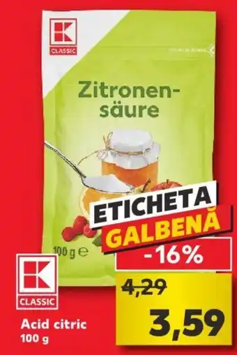 Kaufland classic Acid citric 100g