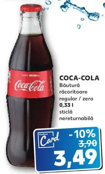 Kaufland COCA-COLA Băutură răcoritoare regular / zero 0.33l Ofertă