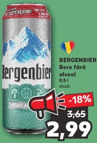 Kaufland BERGENBIER Bere fără alcool 0,5l Ofertă
