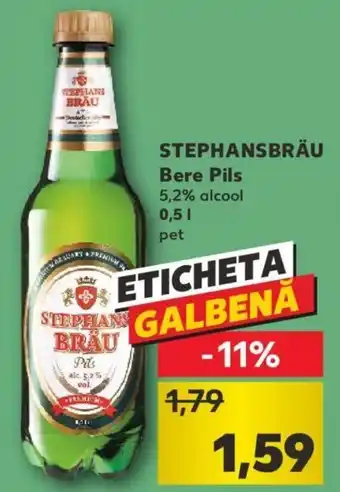 Kaufland STEPHANSBRÄU Bere Pils 5,2% alcool 0.5l Ofertă