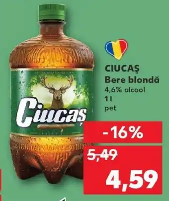 Kaufland CIUCAŞ Bere blondă 4,6% alcool 1l Ofertă