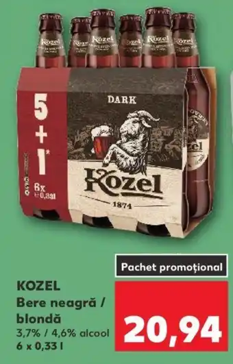 Kaufland KOZEL Bere neagră / blondă 6 x 0.33l Ofertă