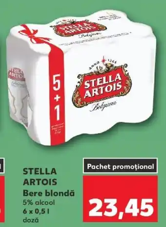 Kaufland STELLA ARTOIS Bere blondă 5% alcool 6 x 0,5 l Ofertă