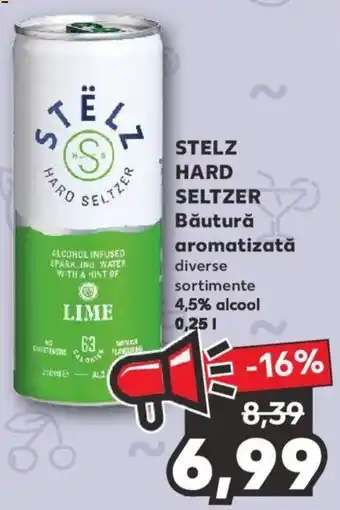 Kaufland STELZ HARD SELTZER Băutură aromatizată diverse sortimente 4,5% alcool 0,25 l Ofertă