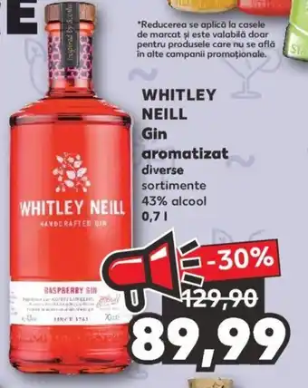 Kaufland WHITLEY NEILL Gin aromatizat diverse sortimente 43% alcool 0,7l Ofertă