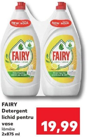 Kaufland FAIRY Detergent lichid pentru vase lămâie 2x875 ml Ofertă