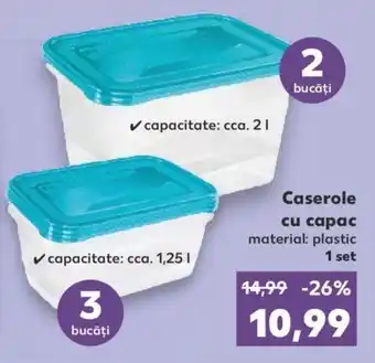 Kaufland Caserole cu capac 1 set Ofertă