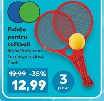 Kaufland Palete pentru softball 42,5x19x6,5 cm 1x minge inclusă 1 set Ofertă