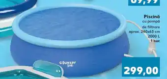 Kaufland COUNTRY Side Piscină cu pompă de filtrare aprox. 240x63 cm 2000 L 1 buc Ofertă