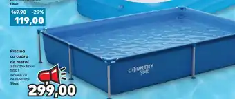 Kaufland COUNTRY Side Piscină cu cadru de metal 1150l 1 buc Ofertă