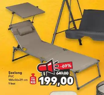 Kaufland COUNTRY Side Şezlong PVC 188x56x29 cm 1 buc Ofertă