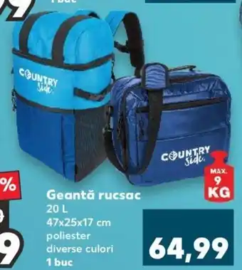 COUNTRY Side Geantă rucsac 20 L 47x25x17 cm poliester diverse culori 1 buc