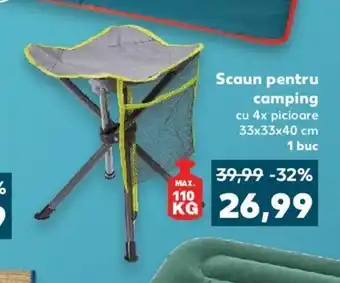 COUNTRY Side Scaun pentru camping cu 4x picioare 33x33x40 cm 1 buc