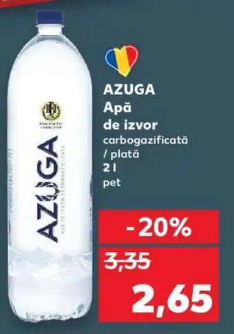Kaufland AZUGA Apă de izvor carbogazificată / plată 2l Ofertă